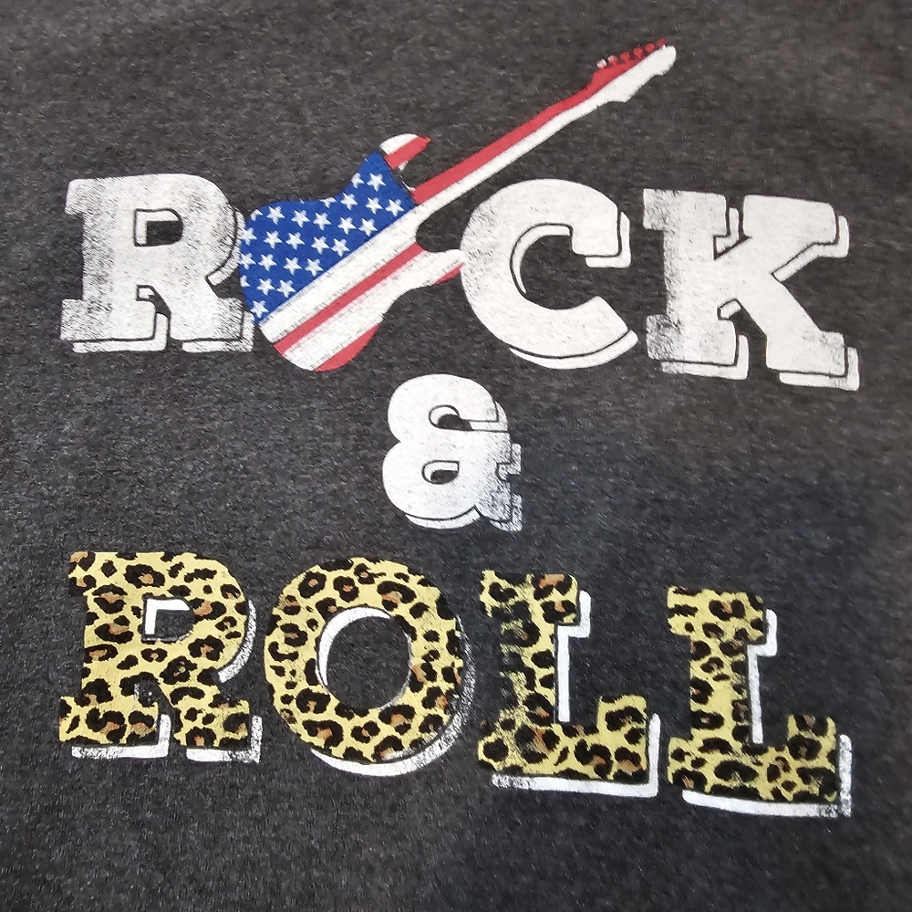 Gray Rock & Roll Graphic T-Shirt~medium - Picture 6 of 9